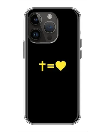 Чохол для iPhone 14 Pro з картинкою «Серце та Хрест»