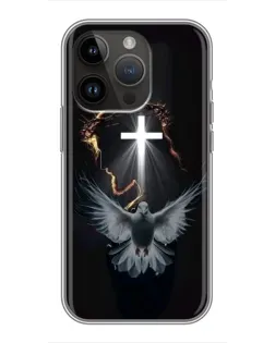 Чохол для iPhone 14 Pro з картинкою «Голуб та Світло»