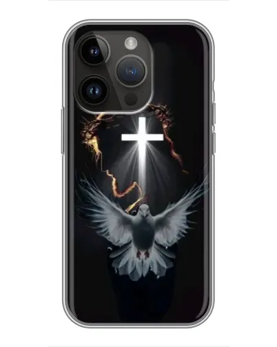 Чохол для iPhone 14 Pro з картинкою «Голуб та Світло»