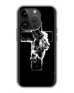 Чохол для iPhone 14 Pro з картинкою «Сяючий хрест Jesus»