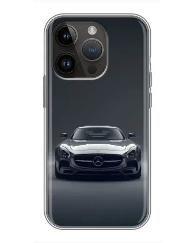 Чохол для iPhone 14 Pro з картинкою «Mercedes на чорному»