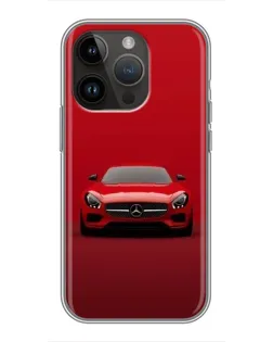 Чохол для iPhone 14 Pro з картинкою «Червоний Mercedes AMG»