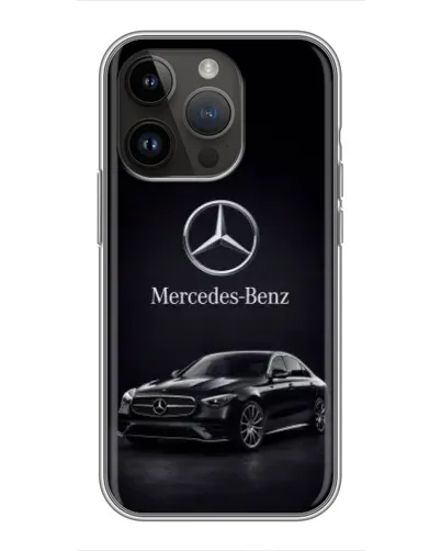 Чохол для iPhone 14 Pro з картинкою «Mercedes — решітка радіатора»