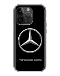 Чохол для iPhone 14 Pro з картинкою «Mercedes Silver Logo»