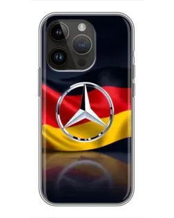 Чохол для iPhone 14 Pro з картинкою «Mercedes — прапор Німеччини»