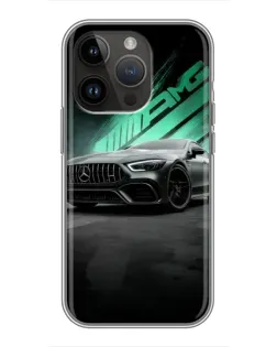 Чохол для iPhone 14 Pro з картинкою «Темний Mercedes AMG»
