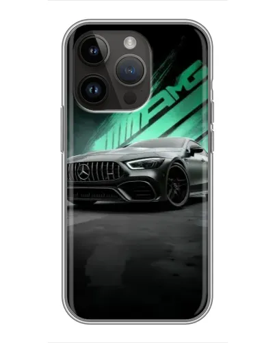 Чохол для iPhone 14 Pro з картинкою «Темний Mercedes AMG»