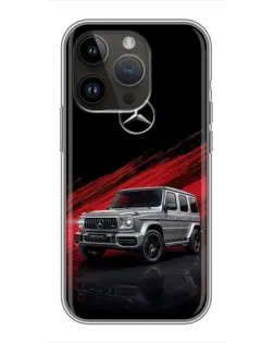 Чохол для iPhone 14 Pro з картинкою «Mercedes G-Class червоний»