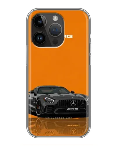 Чохол для iPhone 14 Pro з картинкою «Помаранчевий Mercedes AMG»