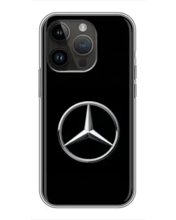 Чохол для iPhone 14 Pro з картинкою «Mercedes класичний лого»