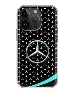 Чохол для iPhone 14 Pro з картинкою «Mercedes — бірюзовий акцент»