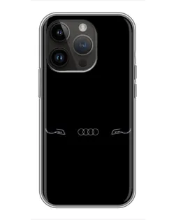 Чохол для iPhone 14 Pro з картинкою «Audi — світловий підпис»