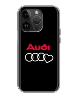 Чохол для iPhone 14 Pro з картинкою «Логотип Audi Heart»