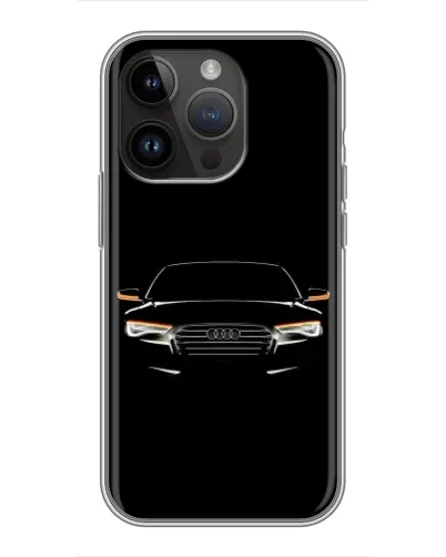 Чохол для iPhone 14 Pro з картинкою «Audi — нічний контур»