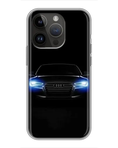 Чохол для iPhone 14 Pro з картинкою «Audi в неоні»
