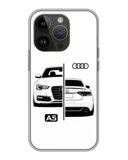 Чохол для iPhone 14 Pro з картинкою «Audi — контрастний дизайн»