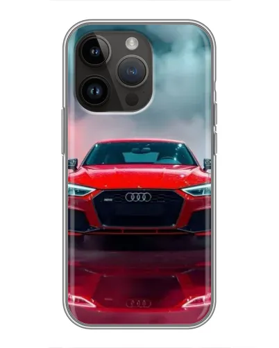 Чохол для iPhone 14 Pro з картинкою «Audi RS — червоний стиль»