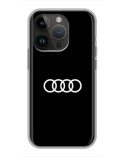 Чохол для iPhone 14 Pro з картинкою «Audi White Logo»