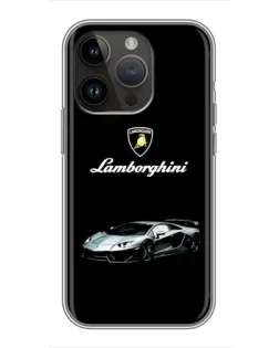 Чохол для iPhone 14 Pro з картинкою «Логотип Lamborghini класика»
