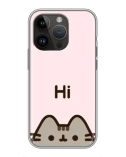 Чохол для iPhone 14 Pro з картинкою «Пушин каже Hi»