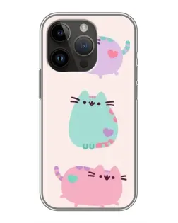 Чохол для iPhone 14 Pro з картинкою «Pusheen тріо» Чохол для iPhone 14 Pro з картинкою «Pusheen тріо»