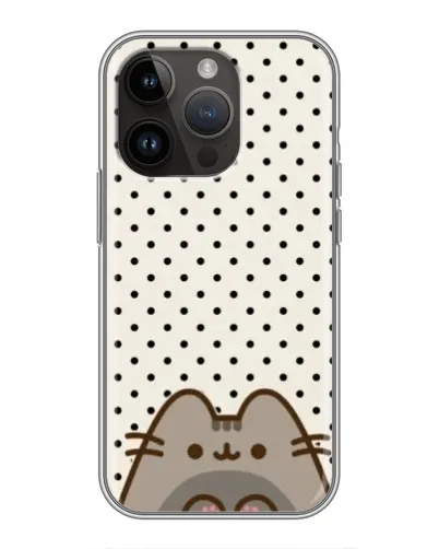 Чехол для iPhone 14 Pro с картинкой «Пушин в горошек»