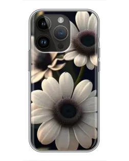 Чохол для iPhone 14 Pro з картинкою «Білі маргаритки макро» Чохол для iPhone 14 Pro з картинкою «Білі маргаритки макро»