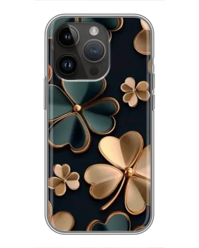 Чохол для iPhone 14 Pro з картинкою «Конюшина в золоті»