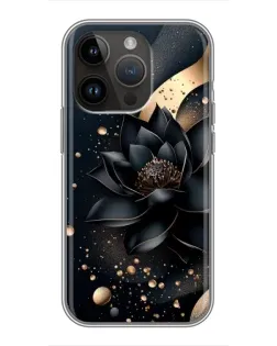 Чохол для iPhone 14 Pro з картинкою «Чорний лотос» Чохол для iPhone 14 Pro з картинкою «Чорний лотос»