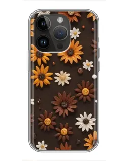 Чохол для iPhone 14 Pro з картинкою «Візерунок з маленьких соняшників» Чохол для iPhone 14 Pro з картинкою «Візерунок з маленьких соняшників»
