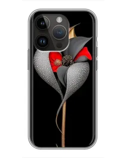 Чохол для iPhone 14 Pro з картинкою «Срібна фантазійна квітка» Чохол для iPhone 14 Pro з картинкою «Срібна фантазійна квітка»