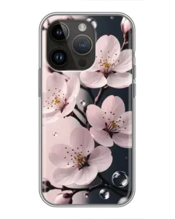 Чохол для iPhone 14 Pro з картинкою «Ніжня сакура та краплі» Чохол для iPhone 14 Pro з картинкою «Ніжня сакура та краплі»