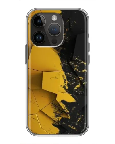 Чехол для iPhone 14 Pro с картинкой «Золотые осколки геометрии»