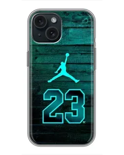 Чехол для iPhone 14 с картинкой «Jordan Cyan 23»