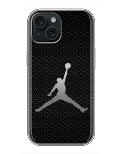 Чехол для iPhone 14 с картинкой «Jordan Dark Carbon»