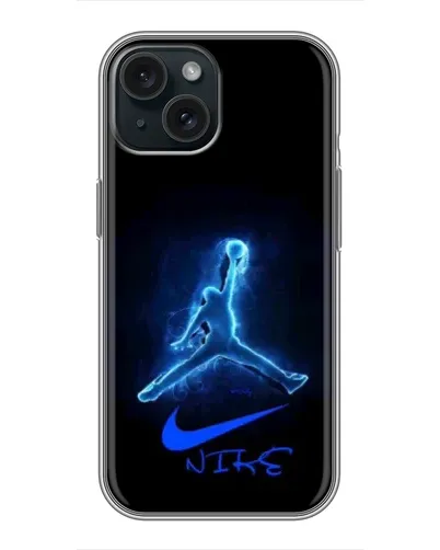 Чехол для iPhone 14 с картинкой «Jordan Neon Blue» Чехол для iPhone 14 с картинкой «Jordan Neon Blue»