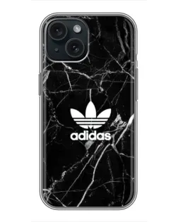 Чохол для iPhone 14 з картинкою «Білий мармур Adidas»