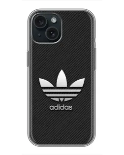 Чохол для iPhone 14 з картинкою «Adidas Карбонова текстура»