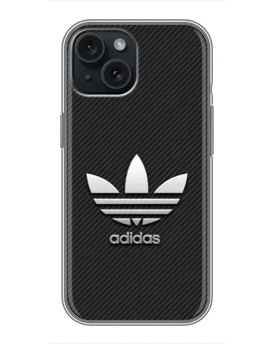 Чохол для iPhone 14 з картинкою «Adidas Карбонова текстура»