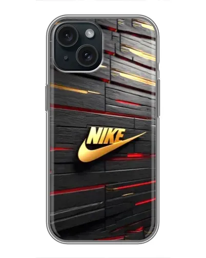 Чохол для iPhone 14 з картинкою «Золотий Nike на металі» Чохол для iPhone 14 з картинкою «Золотий Nike на металі»