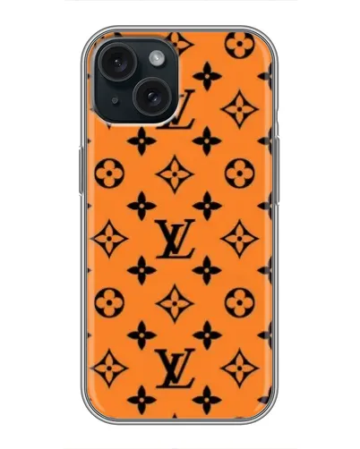 Чохол для iPhone 14 з картинкою «Помаранчевий стиль LV»