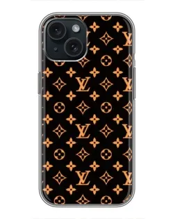 Чохол для iPhone 14 з картинкою «Золота монограма LV»
