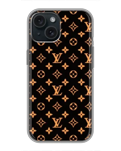 Чохол для iPhone 14 з картинкою «Золота монограма LV»