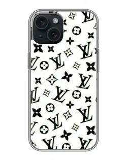Чохол для iPhone 14 з картинкою «Монохромний хаос LV»