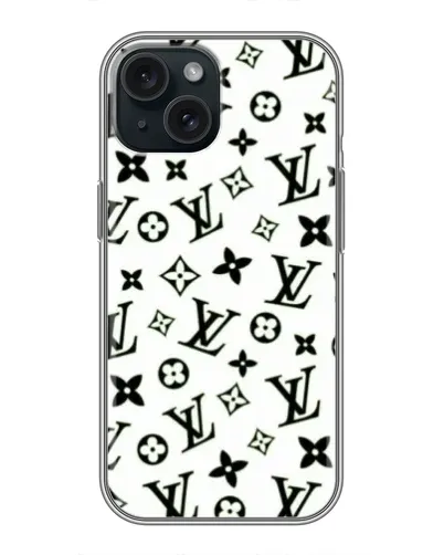 Чохол для iPhone 14 з картинкою «Монохромний хаос LV»
