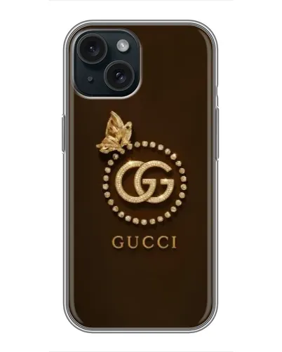 Чехол для iPhone 14 с картинкой «Gucci — золотая бабочка» Чехол для iPhone 14 с картинкой «Gucci — золотая бабочка»