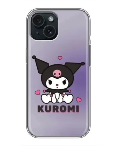 Чохол для iPhone 14 з картинкою «Kuromi — фіолетовий арт»