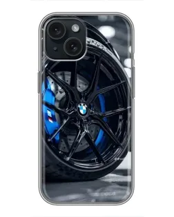 Чохол для iPhone 14 з картинкою «Колесо BMW зблизька»