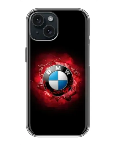 Чохол для iPhone 14 з картинкою «Логотип BMW — спалах»