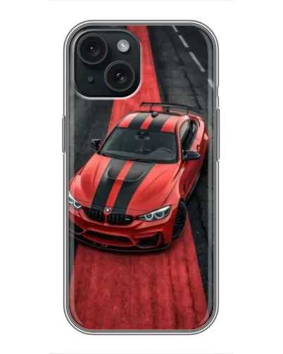 Чохол для iPhone 14 з картинкою «BMW на червоній доріжці»
